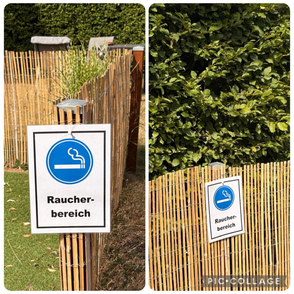 Beispiel Raucherbereich